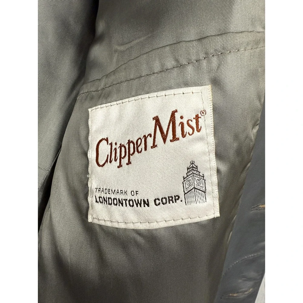 Clipper Mist Blazer Jacket Mens‎ 42 Long Classic Two Button Pocket Coat
